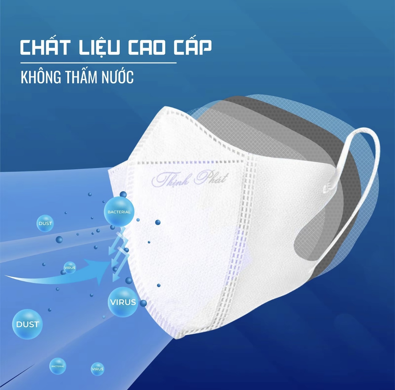 100 chiếc Khẩu Trang 5D Thịnh Phát, 3 lớp kháng khuẩn chống bụi mịn chống nắng hiệu quả - Ảnh 29