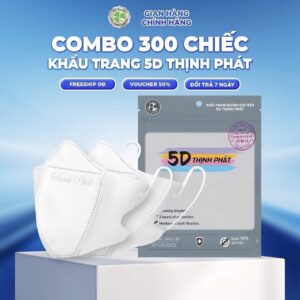 [FREESHIP] Combo 300 Cái Khẩu Trang 5D Thịnh Phát - Thiết Kế Thông Minh, Thoáng Khí, Không Đau Tai