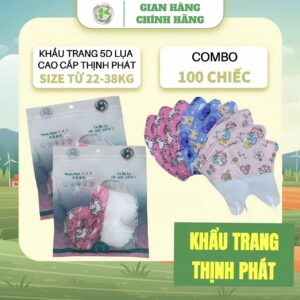 [COMBO 100C] KHẨU TRANG TRẺ EM 5D THỊNH PHÁT TỪ 22-38kg [COMBO 100C] KHẨU TRANG TRẺ EM 5D THỊNH PHÁT TỪ 22-38kg